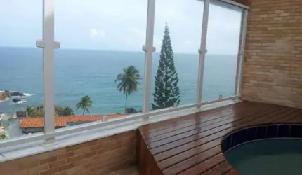 COBERTURA 2 SUITES , PISCINA E VISTA MAR PERMANENTE A VENDA ONDINA SALVADOR