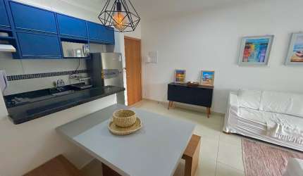 Apartamento Mobiliado 2 quartos sendo 1 suíte, a poucos metros da  Praia das Toninhas Ubatuba