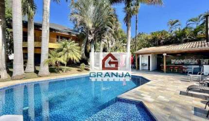Linda e impecável! 5 suítes, home office, gourmet, piscina à venda, 609 m² por R$ 3.600.000 - Palos Verdes - Cotia/SP