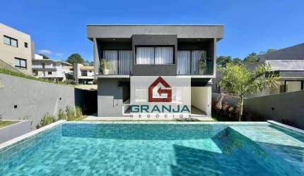 Imóvel Moderno 0KM com 4 dormitórios, 393 m² - venda por R$ 3.390.000 ou aluguel por R$ 21.861/mês - Granja Viana - Paisagem Renoir - Cotia/SP