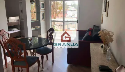 Espaçoso Apartamento com 2 dormitórios, armários em sala, cozinha, quartos! venda, 60 m² por R$ 210.000 - Jardim Leonor - Cotia/SP