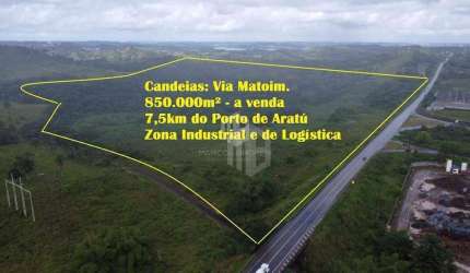 Área Industrial Estratégica em Candeias – 830.000m² | Próxima ao Porto de Aratu | Infraestrutura Completa para Indústrias e Logística!