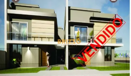 Sobrado novo em fase de acabamento, com 2 dormitórios à venda, 67 m² por R$ 469.000 - Campo Comprido - Curitiba/PR