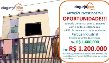 Sobrado à venda, 273 m² por R$ 1.200.000,00 - Parque Industrial - São José dos Campos/SP