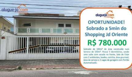 Sobrado à venda no Jardim América - São José dos Campos/SP com 190 m²
