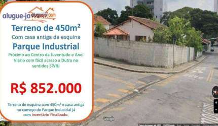 Terreno à venda no Parque Industrial em São José dos Campos/SP com 450 m²