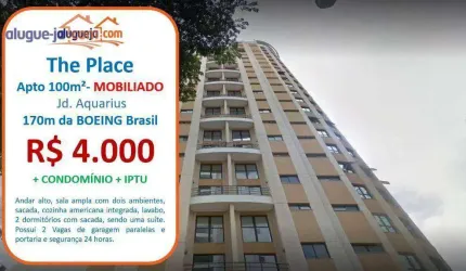 Apartamento com 2 dormitórios para alugar, 100 m² por R$ 5.271,44/mês - Jardim Aquarius - São José dos Campos/SP
