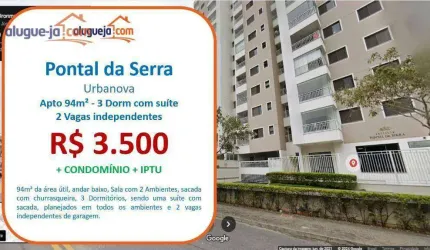 Apartamento com 3 dormitórios para alugar, 94 m² por R$ 4.289,14/mês - Urbanova - São José dos Campos/SP