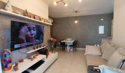 Apartamento tipo Garden, mobiliado, lazer, Ponta da Praia, Santos