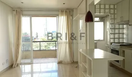 Apartamento para locação65m² 2 quartos sendo 1 suíte, varanda, cozinha americana e 1 vaga Campo Belo