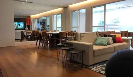 Apartamento mobiliado com 3 dormitorios suites, 3 vagas para locaçao no Campo Belo