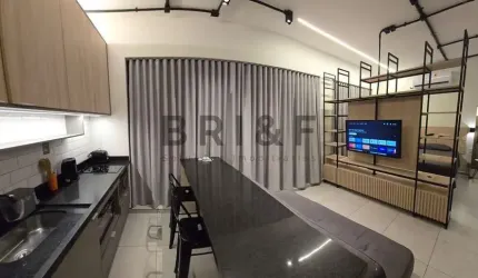 Apartamento studio para locação - 39m² - semi-mobiliado - Brooklin (próximo a Berrini)