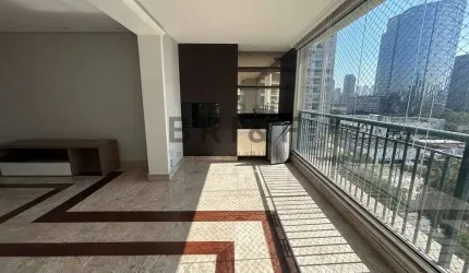 Apartamento para locação no Brooklin, 3 suites,  3 vagas com 168m², varanda goumet