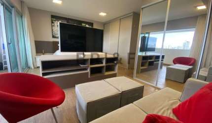 Apartamento studio mobiliado para locação na Chacara Santo António, 1 dormitório, 1 vaga