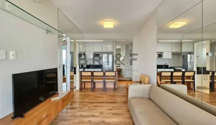 Apartamento para locação/venda 44m², 1 quarto, varanda, 1 vaga. Brooklin, SP.