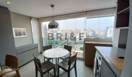 Apartamento para locação/venda, 38m², mobiliado,  varanda,1 dormitório, 1 vaga Brooklin - São Paulo