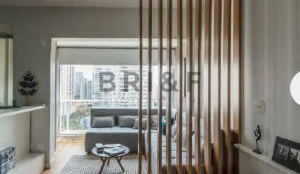 Apartamento para locação com 1 dormitórios(studio), 1 vaga, 34m²- Brooklin- São Paulo