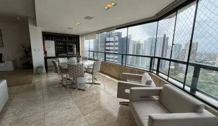Apartamento de luxo no Horto Florestal, Salvador-BA: 4 quartos, 4 suítes, 2 salas, 5 banheiros, 243m², 2 varandas e 5 vagas de garagem.