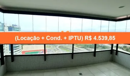 Apartamento para locação em Salvador-BA, no bairro Patamares: 1 quarto, 2 salas, 2 banheiros, 1 vaga de garagem!