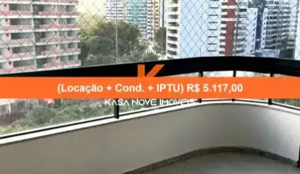 Excelente Apartamento para Locação na Pituba, Salvador-BA: 3 Quartos, 3 Suítes, 2 Salas, 3 Banheiros, 2 Vagas de Garagem, 140m²!