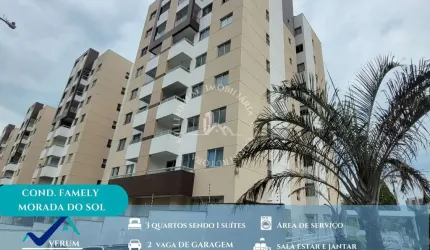 Cond. Family Morada do Sol - Condomínio Family Morada do Sol com 3 Qts sendo 1 suíte 76 M²
