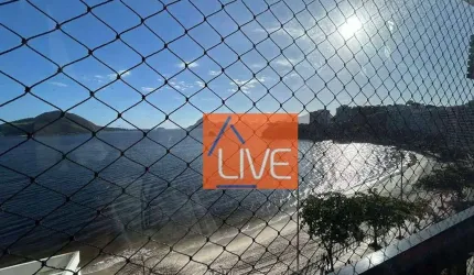 LIVE VENDE: Excelente apartamento 200 m², 4 quartos, 1 suíte, de frente, vista mar, perpétua e indevassado.