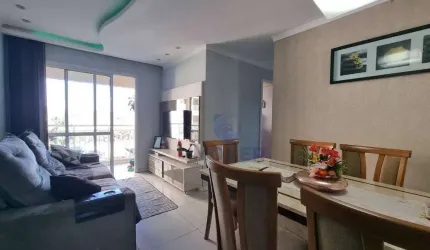 Apartamento no condomínio Flex, Suzano/SP; 3 quartos; 1 vaga; mobiliado; amplo lazer