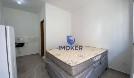 Kitnet semimobiliada em Mogi das Cruzes/SP; 1 dormitório; 1 banheiro; cozinha; área de serviço.
