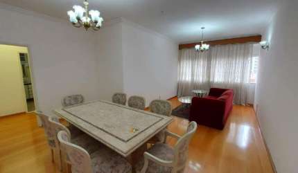 140 m², 3 qtos sendo 1 suíte, DCE, semi mobíliado, NÃO ACEITA REPÚBLICA