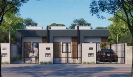 Casa geminada em construção no Vila Nova