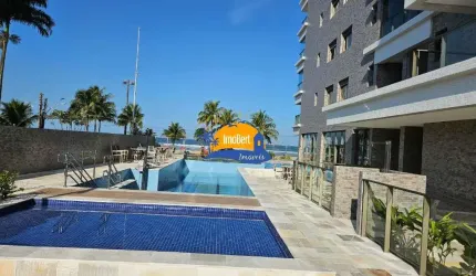 Apartamento à venda- Bertioga- SP- Cond. SQUARE- Sol da manhã- 7º andar- Vista para o mar com 3 quartos (1 suíte) 2 vagas cobertas, 116,70m².