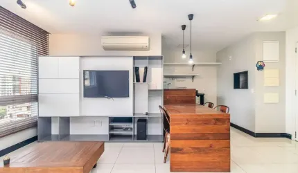Apartamento 1 dormitório (reversível para 2) | Suíte | Semi Mobiliado