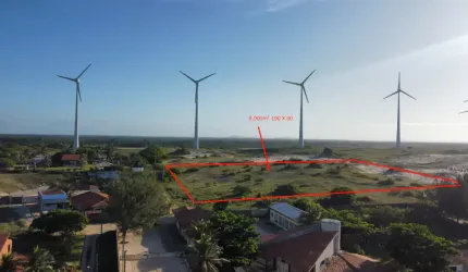 QUADRA DE 8.000M² COM 100 DE VISTA MAR