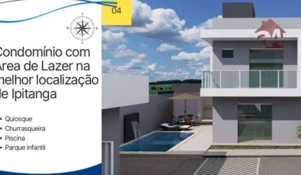 Casas duplex com 3 dormitórios à venda a partir de R$ 599.000 - Ipitanga - Lauro de Freitas/BA