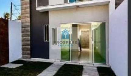 Casa duplex em IPITANGA, , 3 quartos sendo 2 suítes,  varanda, 3 banheiros, área de serviço com quarto de serviço, área externa e 2 vagas de estacionamento