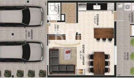 Casa Condominio para Venda - 133.92m², 4 dormitórios, sendo 2 suites, 2 vagas -