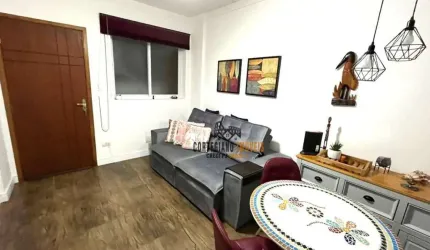 Apartamento com 1 dormitório à venda, 47 m² por R$ 470.000,00 - Gonzaga - Santos/SP