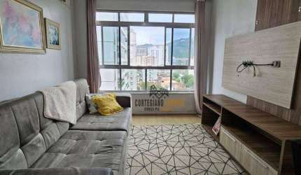Apartamento com 2 dormitórios para alugar, 94 m² por R$ 3.900,02/mês - Pompéia - Santos/SP