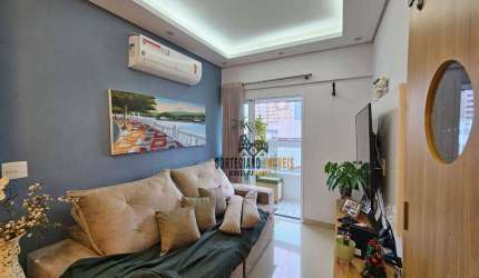 Apartamento com 1 dormitório para alugar, 50 m² por R$ 5.500,02/mês - Vila Matias - Santos/SP