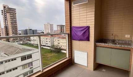 Apartamento para Venda em Praia Grande, Aviação, 1 dormitório, 1 suíte, 1 banheiro, 1 vaga