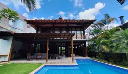 Casa de luxo em condomínio no Alphaville II em Salvador-BA: 4 quartos, 4 suítes, 3 salas, 6 banheiros, 4 vagas de garagem, 440m².