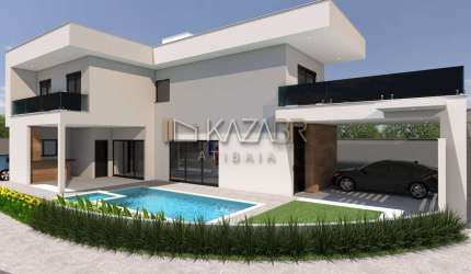Casa à venda, lançamento, 4 suítes, piscina, 257m² - Bela Atibaia - Atibaia/SP