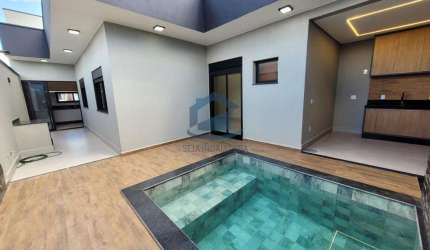 Casa em condomínio fechado com 3 quartos à venda na Márcio José Battistuci, 28, Loteamento Park Gran Reserve, Indaiatuba, 142 m2 por R$ 1.250.000