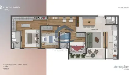 Apartamento com 3 quartos à venda na Rua Pedro de Toledo, 1327, Jardim Dom Bosco, Indaiatuba, 86 m2 por R$ 1.150.000