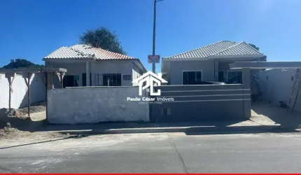 Casa à venda em Araruama-RJ, Parati: 2 quartos, 1 suíte, 1 sala, 1 banheiro, garagem e 75m² de área.