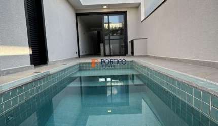 Casa térrea com piscina e 3 suítes à venda no Reserva Real Paulínia, Parque Bras