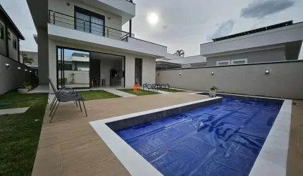Sobrado novo com piscina à venda em condomínio Paulínia/SP