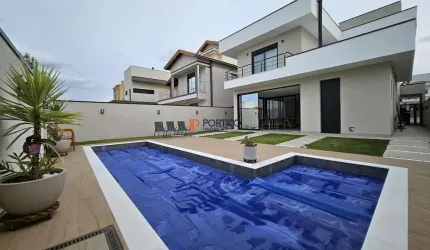 Sobrado novo com piscina à venda em condomínio Paulínia/SP