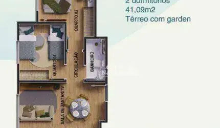 Apartamento com 2 dormitórios à venda, 41 m² por R$ 248.500,00 - Terras de Santa Helena - Jacareí/SP