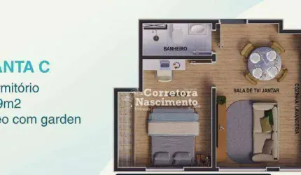 Apartamento com 1 dormitório à venda, 31 m² por R$ 248.000,00 - Terras de Santa Helena - Jacareí/SP